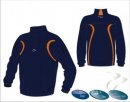 EVO Style Unisex Navy Orange Tracksuit Top 1/2 zip